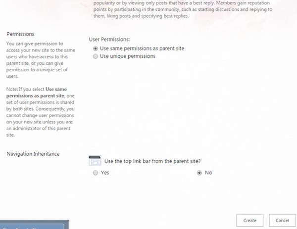 Navigation Inheritance